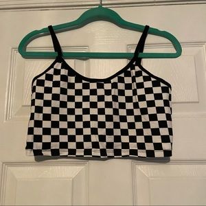 Forever 21 checkered print crop top